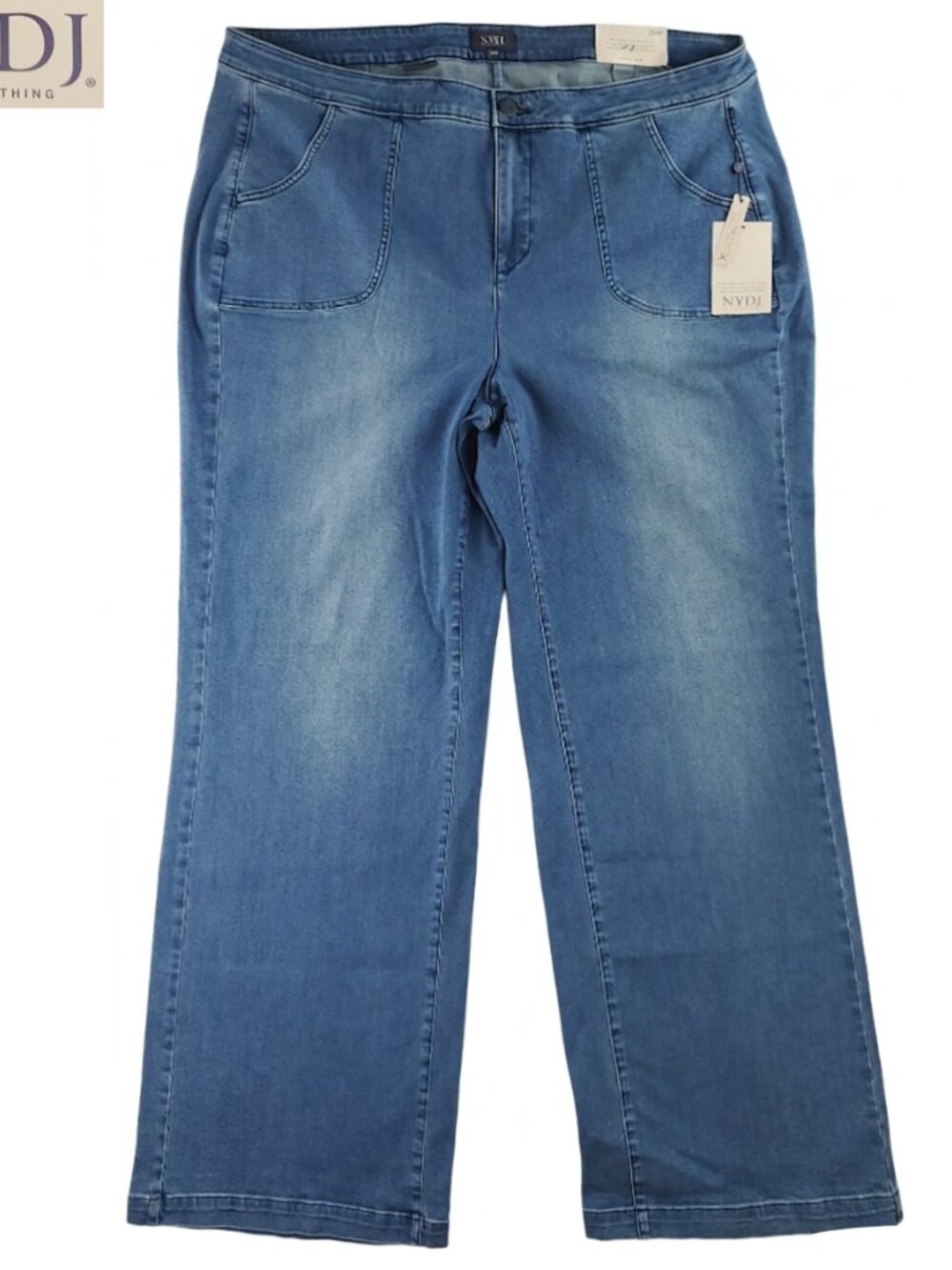 NYDJ Jeans Teresa Wide Leg Utility Denim Stretch Women's "20W" 42x33 NWT